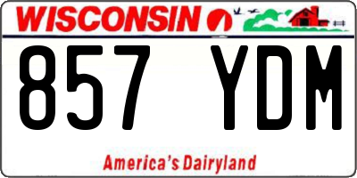 WI license plate 857YDM