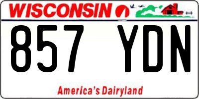 WI license plate 857YDN