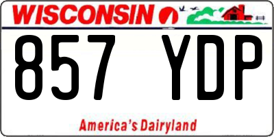WI license plate 857YDP