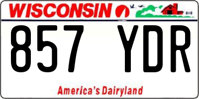 WI license plate 857YDR