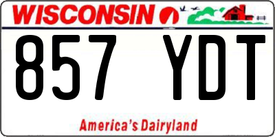 WI license plate 857YDT