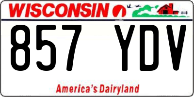 WI license plate 857YDV