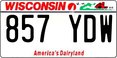 WI license plate 857YDW
