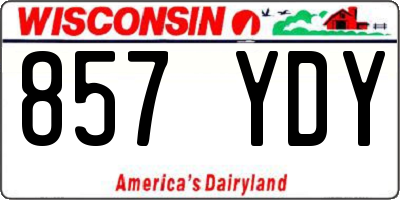 WI license plate 857YDY