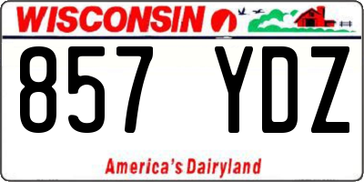 WI license plate 857YDZ