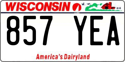 WI license plate 857YEA