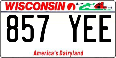 WI license plate 857YEE