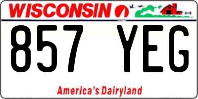 WI license plate 857YEG
