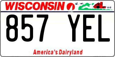 WI license plate 857YEL