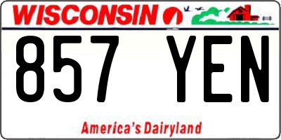 WI license plate 857YEN