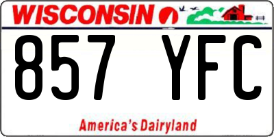 WI license plate 857YFC