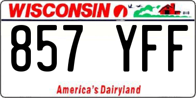 WI license plate 857YFF