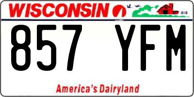 WI license plate 857YFM