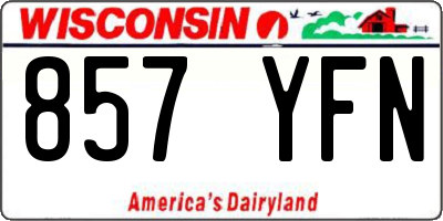 WI license plate 857YFN