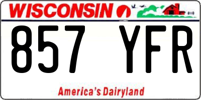 WI license plate 857YFR