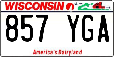 WI license plate 857YGA