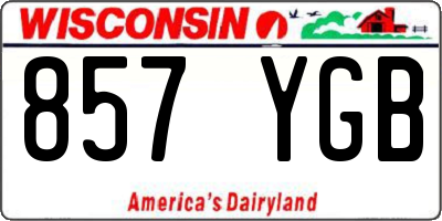 WI license plate 857YGB