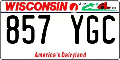 WI license plate 857YGC