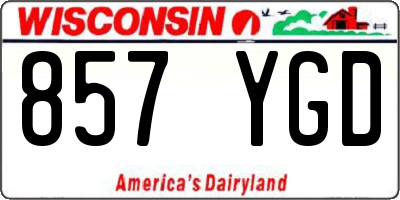 WI license plate 857YGD