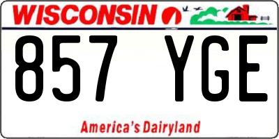 WI license plate 857YGE