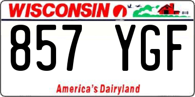 WI license plate 857YGF