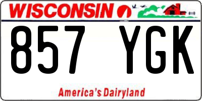 WI license plate 857YGK