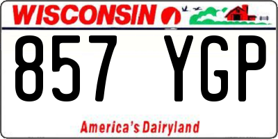 WI license plate 857YGP