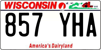 WI license plate 857YHA