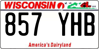 WI license plate 857YHB