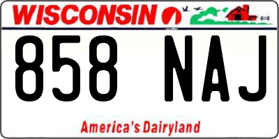 WI license plate 858NAJ