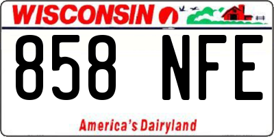 WI license plate 858NFE