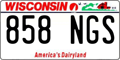 WI license plate 858NGS