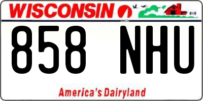 WI license plate 858NHU