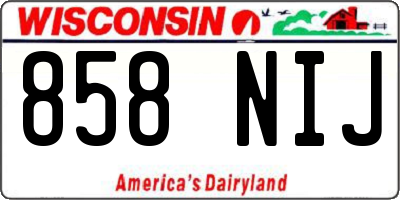 WI license plate 858NIJ