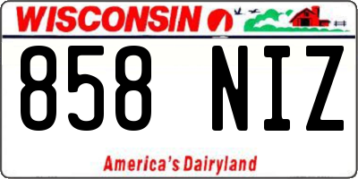 WI license plate 858NIZ