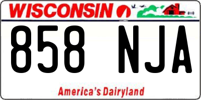 WI license plate 858NJA