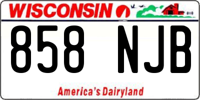 WI license plate 858NJB