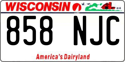 WI license plate 858NJC