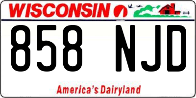 WI license plate 858NJD