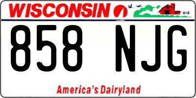 WI license plate 858NJG