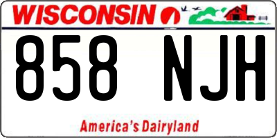 WI license plate 858NJH