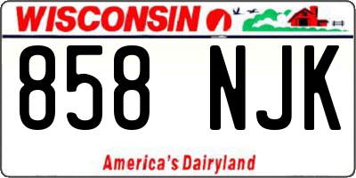 WI license plate 858NJK