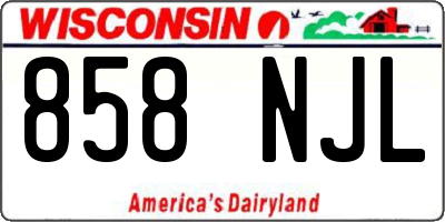 WI license plate 858NJL