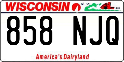 WI license plate 858NJQ