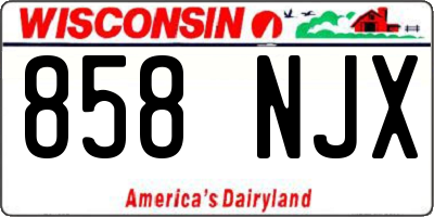 WI license plate 858NJX