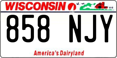 WI license plate 858NJY