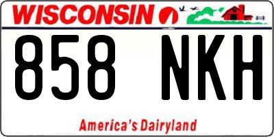 WI license plate 858NKH
