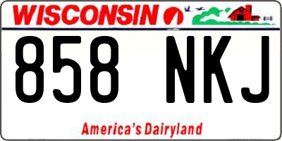 WI license plate 858NKJ