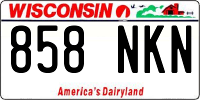 WI license plate 858NKN