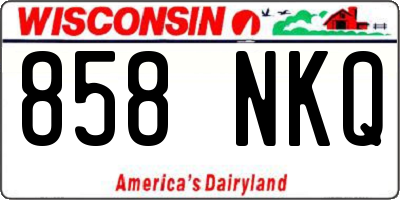 WI license plate 858NKQ